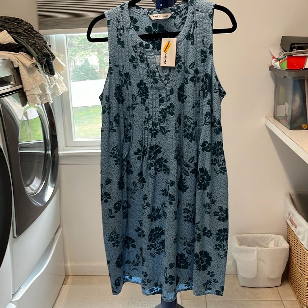 Sonoma blue dress. Never worn. Size medium